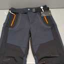 TBMPOY Men's Snow Ski Hiking Pants Waterproof Winter Fleece Lined Pants Camping Skiing Ice Fishing Pants with Belt (Medium, A1-thick Dark Grey)