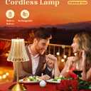 One Fire Gold Lamps Set of 2, 3 Colors Bedside Lamp Set of 2, Dimmable Bedroom Lamps Vintage Lamp,Rechargeable Nightstand Lamp, Table Lamp for Bedroom Living Room Bathroom Hotel Bar