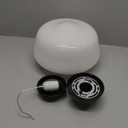 Black Schoolhouse Light Fixture, 12" Milk Glass Flush Mount Ceiling Light, Black Semi Flush Mount Ceiling Light for Farmhouse Kitchen Hallway Entryway