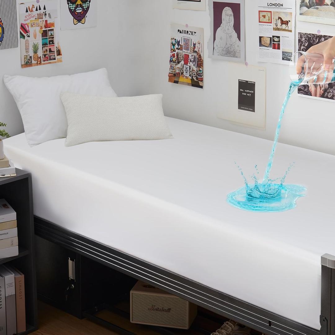 GRT 2 Pack Twin XL Mattress Protector Waterproof, Breathable & Noiseless Waterproof Mattress Protector Fitted Deep Pocket from 5" to 19", Smooth XL Twin Bed Mattress Cover Machine Washable (Twin XL)