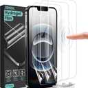 3 Pack Flexible Film for iPhone 16e Screen Protector[NOT GLASS], Invisible Thin, Never Cracks, Full Coverage, Scratch Resistant&Self-Healing