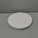 White Lazy Susan, 13.2 Inch Non-Skid Bamboo Turntable for Kitchen Table Cabinets and Closets, Wood Organizer for Kitchen Countertop