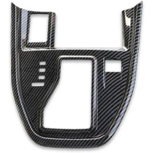 Car ABS Carbon Fiber Style Center Console Gear Shift Panel Trim Cover with Button Hole, for Subaru Outback 2020-2023