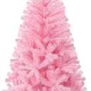 Pink Christmas Tree, 4FT Christmas Tree with Metal Stand, Artificial Pink Tree with 300 Branch Tips, Easy Assembly, for Indoor Outdoor Holiday Decoration