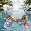 Gemscream Inflatable Pool Floats for Adults with Air Pump 4-in-1 Water Hammock Lounge Rafts Chairs Saddle Vacation Relax Toy for Summer Swimming Luau Party Beach, 31.5 x 50"