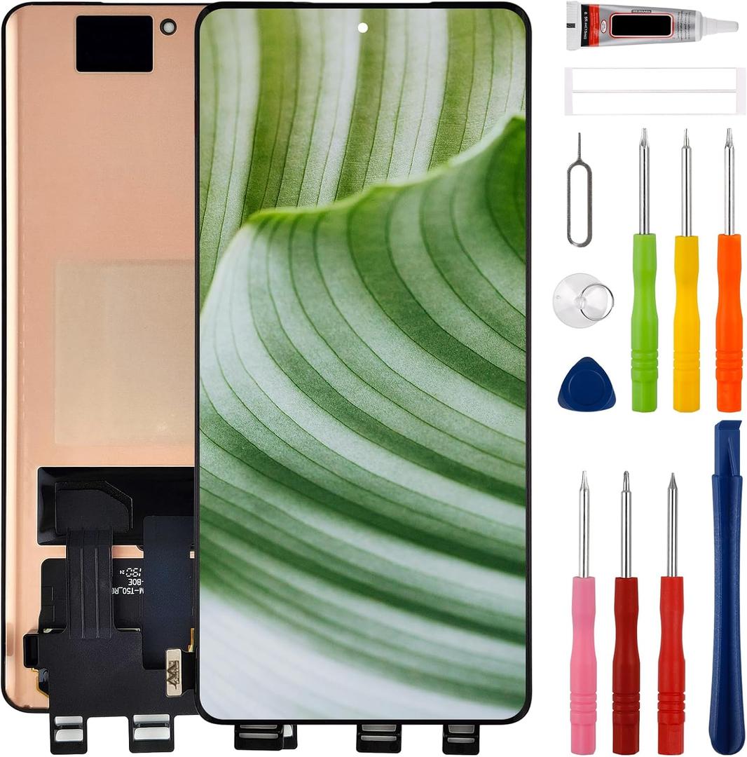 6.78" New AMOLED Display Compatible with Oneplus 12R 1+12R CPH2609, CPH2585 Touch Screen Digitizer Assembly Replacement with Upgraded Repair Tools Kit