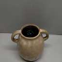 Tanvecle Brown Ceramic Vase with 2 Handles, Modern Farmhouse Decor, Rustic Terracotta Pottery, Decorative Flower Vases, Clay Small Vase, Centerpiece for Dining Table - 7 Inch Tall