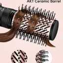 Terviiix 2-in-1 Hot Air Brush Set | 2'' Rotating Blow Dryer Brush for Smooth, Frizz-Free Salon Blowout | 3'' Oval Hair Dryer Brush Volumizer (Non-Rotating), Easy to Clean Detachable Design, 1000W