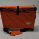 Stadium Seats with Back Support Cushion, Folding Stadium Seats for Bleachers Hold up 400lbs, Wide Bleacher Seat with Shoulder Strap & Handle Comfort for Sports Events (Orange, 1pcs)