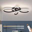 Modern LED Ceiling Light, Hallway Light Black Close to Ceiling Light for Kitchen Bedroom Balcony Bathroom Room (23.62Inch)