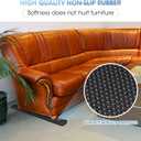 4 Pack Non-Slip Furniture Rail Pads for Recliners,Sofa,couches.Rubber Recliner Chair Floor Protectors,Pads to Keep Furniture from Sliding for Hardwood, Carpet, Marble Floor. 30.5''x3.9''