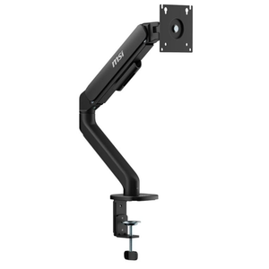 MSI MAG MT101G - Gas Spring Single Monitor Stand Arm, Supports 17-32" and 22 lbs, VESA Compatible, Adjustable Gas Spring Mount, Clamp & Grommet, Quick Release Plate – Black
