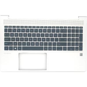 Replacement Upper Case Palmrest for HP Probook 450 G10 Series Laptop Backlit Keyboard Assembly US Layout N43874-001 Silver
