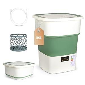 1.8 Cu.Ft Portable Washing Machine, Foldable Washer with Spin Basket
