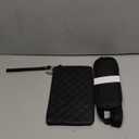 LOVEVOOK Women's 15.6 inch Laptop Tote, Waterproof PU Leather Computer Work Bag, Large Capacity Business Office Tote Black