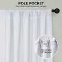 HPD Half Price Drapes Cotton True Blackout Curtains 120 inches Long Solid Thermal Insulated Window Treatment Curtain 50 X 120 (1 Panel), PRCT-BO09B-120, Whisper White