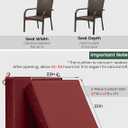 Outdoor Chair Cushion 22 x 22 x 4 Inches Patio Furniture Outdoor Waterproof Seat Cushion, Patio Chair Cushion with Handles and Ties, Square Dining Chair Cushion Set of 4, Burgundy