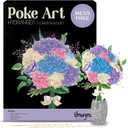 Poke Art Flower Bouquet, Mess-Free Arts and Crafts for Adults, Teen Craft Kits, Mother's Day Flowers, Gifts for Mother, Women and Men (Hydrangea)