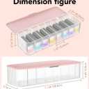 P-80 Daily Contact Lens Organizer with Remover & Tweezer, Disposable Lens Dispenser, Clear Plastic Box for All Brands (Pink)