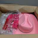 Cowgirl Outfits Star Cowboy Hat Sparkly Boots Earrings Bandana Sunglasses for Women Western Costume Accessories (Pink)