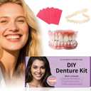 At-Home DIY Denture Kit: Full Set of Upper & Lower False Teeth for DIY Smile Transformation-LL01