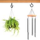 FSAH 36 PCS Q-Hanger Hooks with Safety Buckle, Windproof Screw Hooks for Outdoor String Lights Hanging Christmas Lights, Plants, with 1 Wing Nut Driver