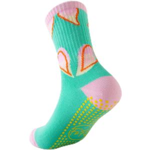6 x Non-Slip Pilates Socks for Women with Grips  Barre, Yoga, Workout, Studio Grip Socks  Toeless, Breathable, Anti-Skid (One Size, Watermelon)