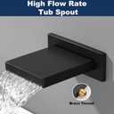 Shower System with Tub Spout, All Metal Black Bathtub Shower Faucet Set with High Pressure 10 Inch Rain Shower Head and Handheld Shower Head Set, Matte Black (Valve Include