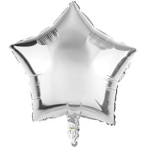 durony 12 Pieces 18 inches Silver Star Foil Balloons Star Shaped Mylar Star Helium Ballons Party Decorations For Birthday Party Anniversary Supplies, Medium