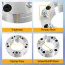 OCPTY 4PCS 5x5.5 to 6x5.5 Wheel Adapters 2 inch 14x1.5 Studs 108mm Hub Bore Forged Wheel Adapters 5 Lug fit for 1500 for 1500 Classic