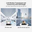 TOALLIN 1080P HD Wireless Webcam for PC, Built-in Noise-Canceling Microphone, Wireless Computer Camera for Video Conferencing, Live Streaming and Online Video Calls