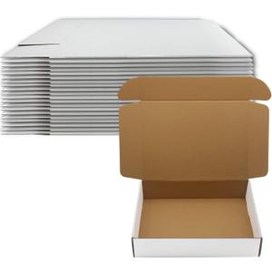 14x10x3 inch Shipping Boxes Set of 20 White Corrugated Cardboard Box Mailer Boxes for Packaging Small Business ShippingMailing Boxes Bulk for Birthday Wedding Party Book Literature Gift Giving