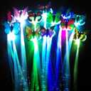 12pcs Butterfly Hair Clips for Kids' Party, Led Light Fiber Optic Hair Braid Barrettes In Assorted Colors