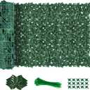 Artificial Ivy Privacy Fence Screen(No Assembly Required), 120"x40" Artificial Hedges Fence, Anti-Ultraviolet Artificial Faux Ivy Hedge for Outdoor, Garden Decor, Sweet Potato Leaves