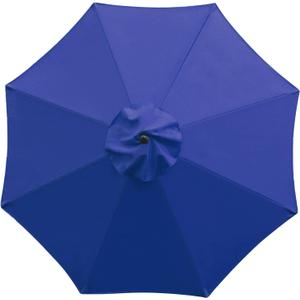 Sunnyglade 9ft Patio Umbrella Replacement Canopy Market Umbrella Top Outdoor Umbrella Canopy with 8 Ribs (Navy Blue)