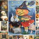 Decoupage Paper Pack (21 Sheets 6"x8") Vintage Halloween FLONZ Vintage Styled Halloween Pictures Cards for Decoupage, Craft and Scrapbooking (Four)