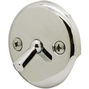 Westbrass R330-05 3-1/8 in. Two-Hole Overflow Faceplate with Trip Lever and Screws, Polished Nickel Westbrass R330-05 3-1/8 in. Two-Hole Overflow Faceplate with Trip Lever and Screws, Polished Nickel