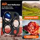 Camera Lens Protector for iPhone 16 Pro Max/16 Pro/iPhone 15 Pro Max/15 Pro/iPhone 14 Pro Max/14 Pro, Aluminum Alloy Sapphire Glass Camera Screen Cover, Case Friendly- Black Titanium