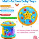 Baby Toys 6-12 Months Ocean Projector Rotating Musical Light Up Tummy Time Toys for Infant 0-6 3-6 Months Baby Aquarium Crawling Toys 4 5 6 7 8 9 12-18 Months Boy Girl 1 Year Old Birthday Shower Gifts
