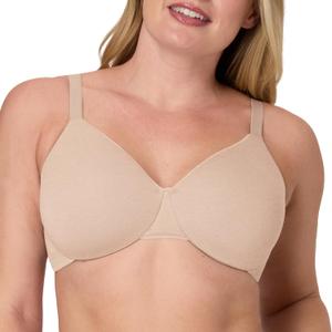Bali Womens T-Shirt Bra, Cotton Collection Underwire Bra for Women, Full Coverage, Moisture-Wicking (38DD)