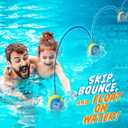Billeeit 5Pcs Water Skipping Balls Set for Pool Play, Multi-Colored Splash Water Bouncing Balls, Fun Water Pool Beach Swim Toys & Games for Kids 3+ 4-8-12 and Adults