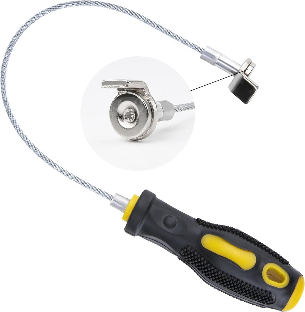 Strong Magnetic Oil Drain Plug Remover Tool, Oil Drain Plug Remover Instrument, Anti Scald Sump Plug Removal Tool, Universal Flexible Oil Plug Removal Tool (14 Inch)