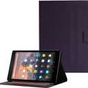 DTangLsm for Amazon Fire HD 10 Tablet Case (Previous 9th / 7th / 5th Generation, 2019/2017/2015 Release) 10.1" Premium PU Leather Stand Cover for Kindle Fire HD 10 Case, AutoWake/Sleep, Purple