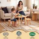 Wooden Toddler Table and Chair(2) Set for Kid, Activity Table Furniture 2-8, 23.62 x 15.75 x 17.32 inches