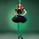 baotongle 2 Pairs Women's Nylon Solid Tights Tights for Women Women's Stocking Hosiery St. Patrick's Day Knee High Socks Long Green (Green)