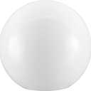 Aspen Creative 28002-31, 7-3/4" White Acrylic Replacement Lamp Post Globe with 3-3/4" Neckless Opening