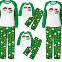 Matching Christmas Pajamas for Family Sets Holiday Jammies Sleepwear Christmas Pjs for Women Men Couples (White)