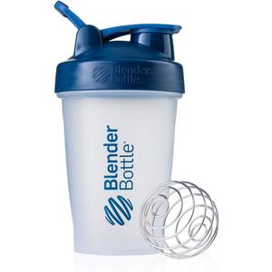 BlenderBottle Classic Loop Top Shaker Bottle, 20-Ounce (Clear| Navy lid)