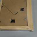 KINLINK 8x10 Picture Frame Natural, Solid Wood Frames with Acrylic Plexiglass for Pictures 4x6/5x7 with Mat or 8x10 without Mat, Tabletop and Wall Display Photo Frame, Set of 4