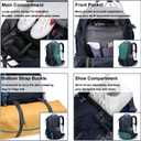 G4Free 50L Hiking Backpack Waterproof Daypack Outdoor Camping Climbing Backpack with Rain Cover for Men Women(Dark Blue)